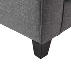 Divanetto / divano a 2 posti imbottito beige chiaro / antracite / grigio