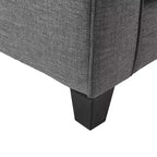 Divanetto / divano a 2 posti imbottito beige chiaro / antracite / grigio