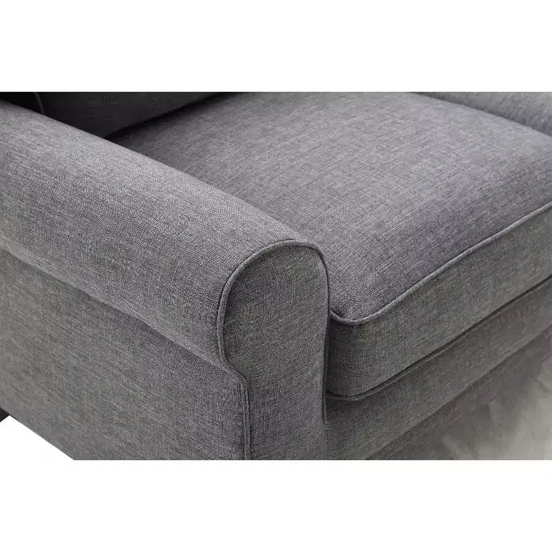 Divanetto / divano a 2 posti imbottito beige chiaro / antracite / grigio