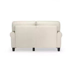 Divanetto / divano a 2 posti imbottito beige chiaro / antracite / grigio