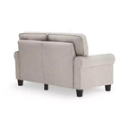 Divanetto / divano a 2 posti imbottito beige chiaro / antracite / grigio