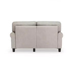 Divanetto / divano a 2 posti imbottito beige chiaro / antracite / grigio