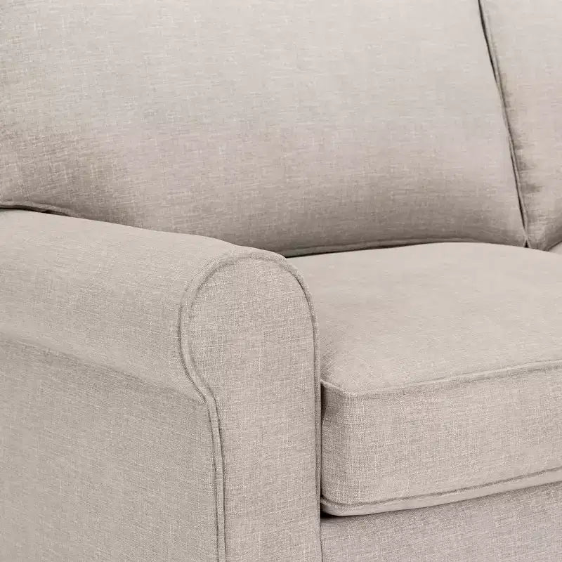 Divanetto / divano a 2 posti imbottito beige chiaro / antracite / grigio