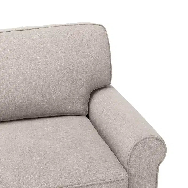 Divanetto / divano a 2 posti imbottito beige chiaro / antracite / grigio