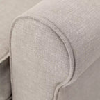 Divanetto / divano a 2 posti imbottito beige chiaro / antracite / grigio