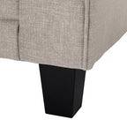 Divanetto / divano a 2 posti imbottito beige chiaro / antracite / grigio