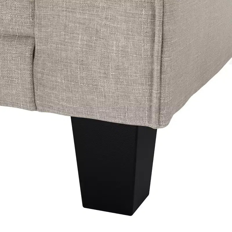 Divanetto / divano a 2 posti imbottito beige chiaro / antracite / grigio