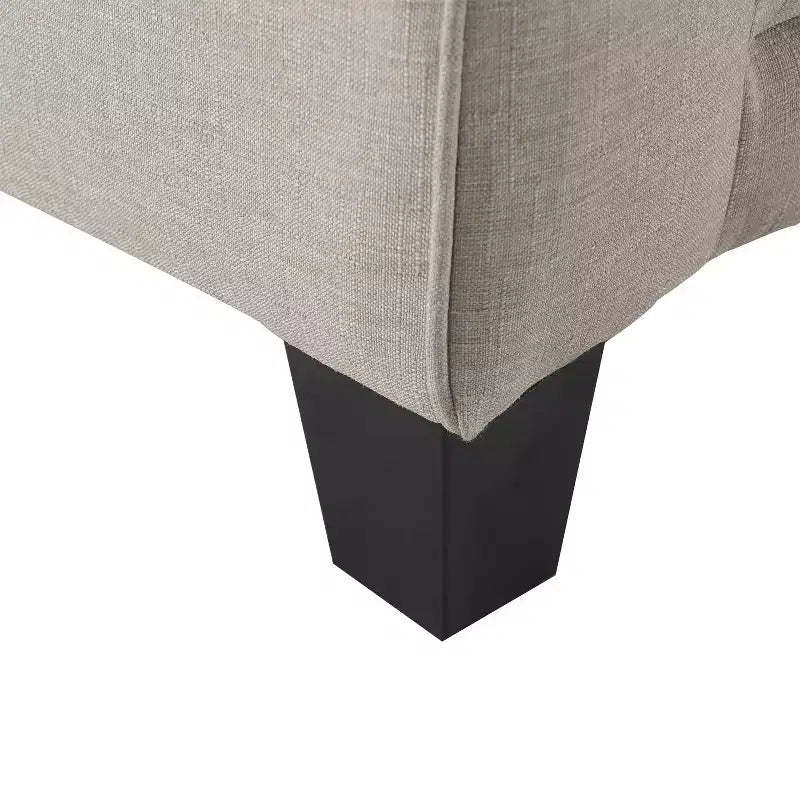 Divanetto / divano a 2 posti imbottito beige chiaro / antracite / grigio