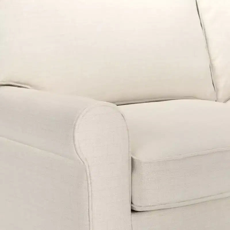 Divanetto / divano a 2 posti imbottito beige chiaro / antracite / grigio