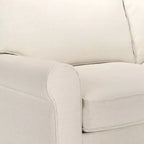 Divanetto / divano a 2 posti imbottito beige chiaro / antracite / grigio