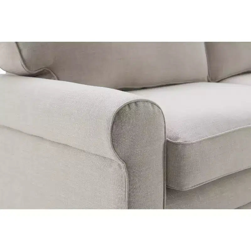 Divanetto / divano a 2 posti imbottito beige chiaro / antracite / grigio