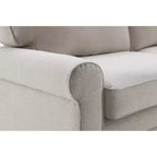 Divanetto / divano a 2 posti imbottito beige chiaro / antracite / grigio