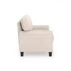 Divanetto / divano a 2 posti imbottito beige chiaro / antracite / grigio