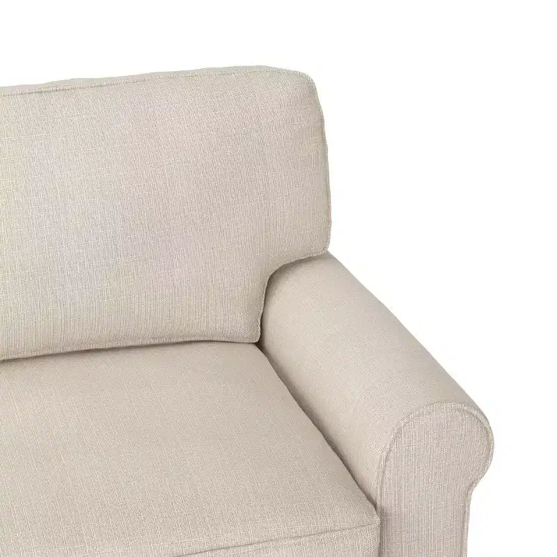 Divanetto / divano a 2 posti imbottito beige chiaro / antracite / grigio