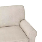 Divanetto / divano a 2 posti imbottito beige chiaro / antracite / grigio