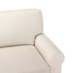 Divanetto / divano a 2 posti imbottito beige chiaro / antracite / grigio