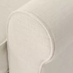 Divanetto / divano a 2 posti imbottito beige chiaro / antracite / grigio