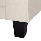 Divanetto / divano a 2 posti imbottito beige chiaro / antracite / grigio