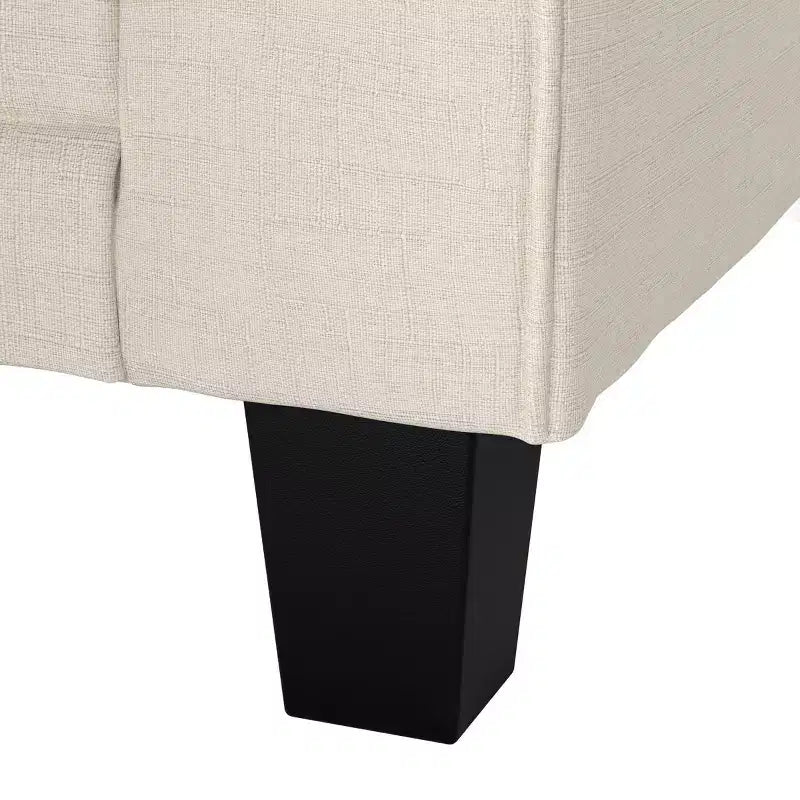 Divanetto / divano a 2 posti imbottito beige chiaro / antracite / grigio