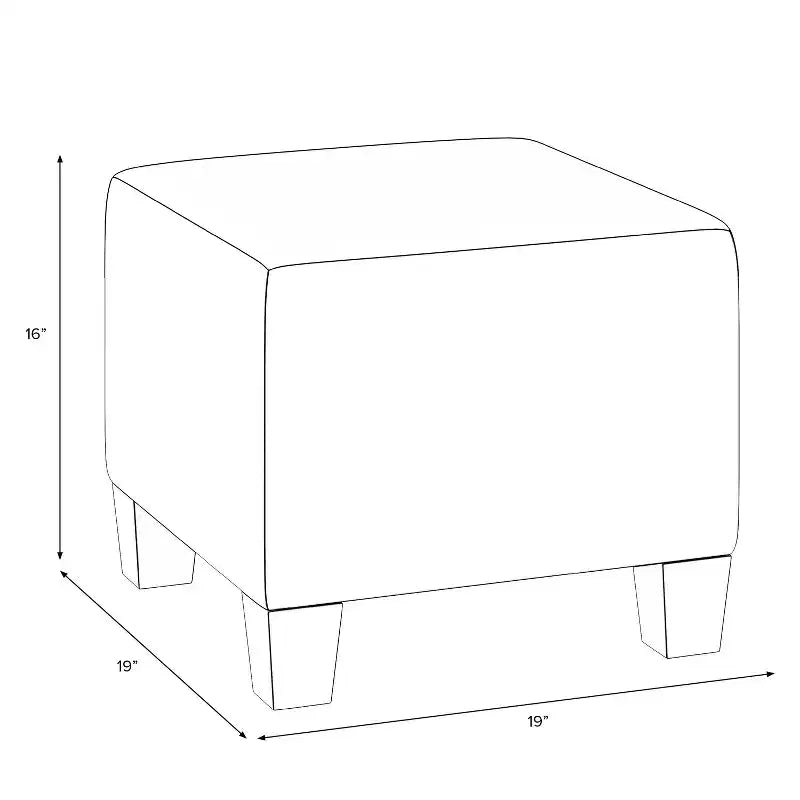 Pouf a chiodi quadrati, imbottito, 1 posto – Mystere Eclipse / Mystere Snow