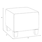 Pouf a chiodi quadrati, imbottito, 1 posto – Mystere Eclipse / Mystere Snow