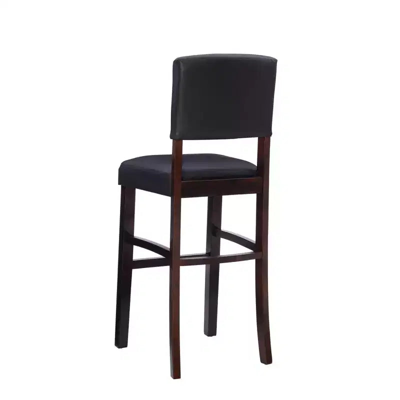 Sgabello da bar imbottito – Espresso / Grigio / Rosso, Senza braccioli con schienale, 1 posto