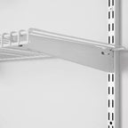 Kit di mensole in metallo bianco, espandibile 66-122 cm, 2 pezzi, per 1 persona