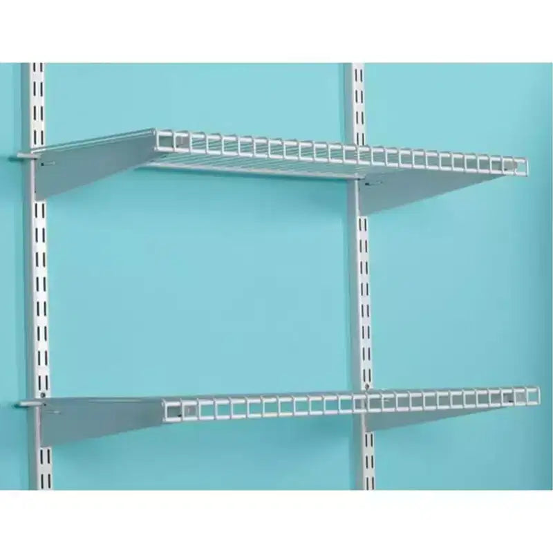 Kit di mensole in metallo bianco, espandibile 66-122 cm, 2 pezzi, per 1 persona