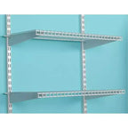 Kit di mensole in metallo bianco, espandibile 66-122 cm, 2 pezzi, per 1 persona
