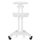 Carrello da salone bianco con ruote, monoutente