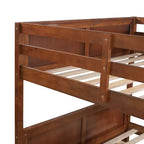 Letto a Castello con Letto Matrimoniale e Rotelle Singole, Espresso/Grigio/Noce/Bianco, Posti Letto 3