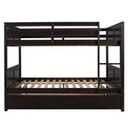 Letto a Castello con Letto Matrimoniale e Rotelle Singole, Espresso/Grigio/Noce/Bianco, Posti Letto 3
