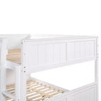Letto a Castello con Letto Matrimoniale e Rotelle Singole, Espresso/Grigio/Noce/Bianco, Posti Letto 3
