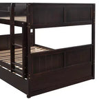 Letto a Castello con Letto Matrimoniale e Rotelle Singole, Espresso/Grigio/Noce/Bianco, Posti Letto 3