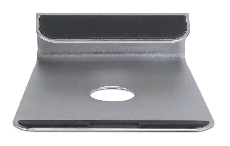 Rialzo per laptop inclinato in alluminio color argento, Utente singolo
